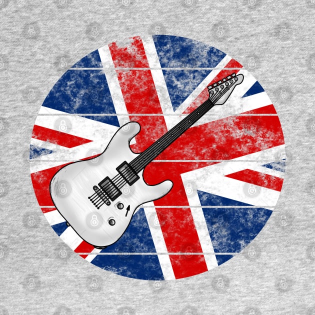 Electric Guitar UK Flag Britain Guitarist British Musician by doodlerob